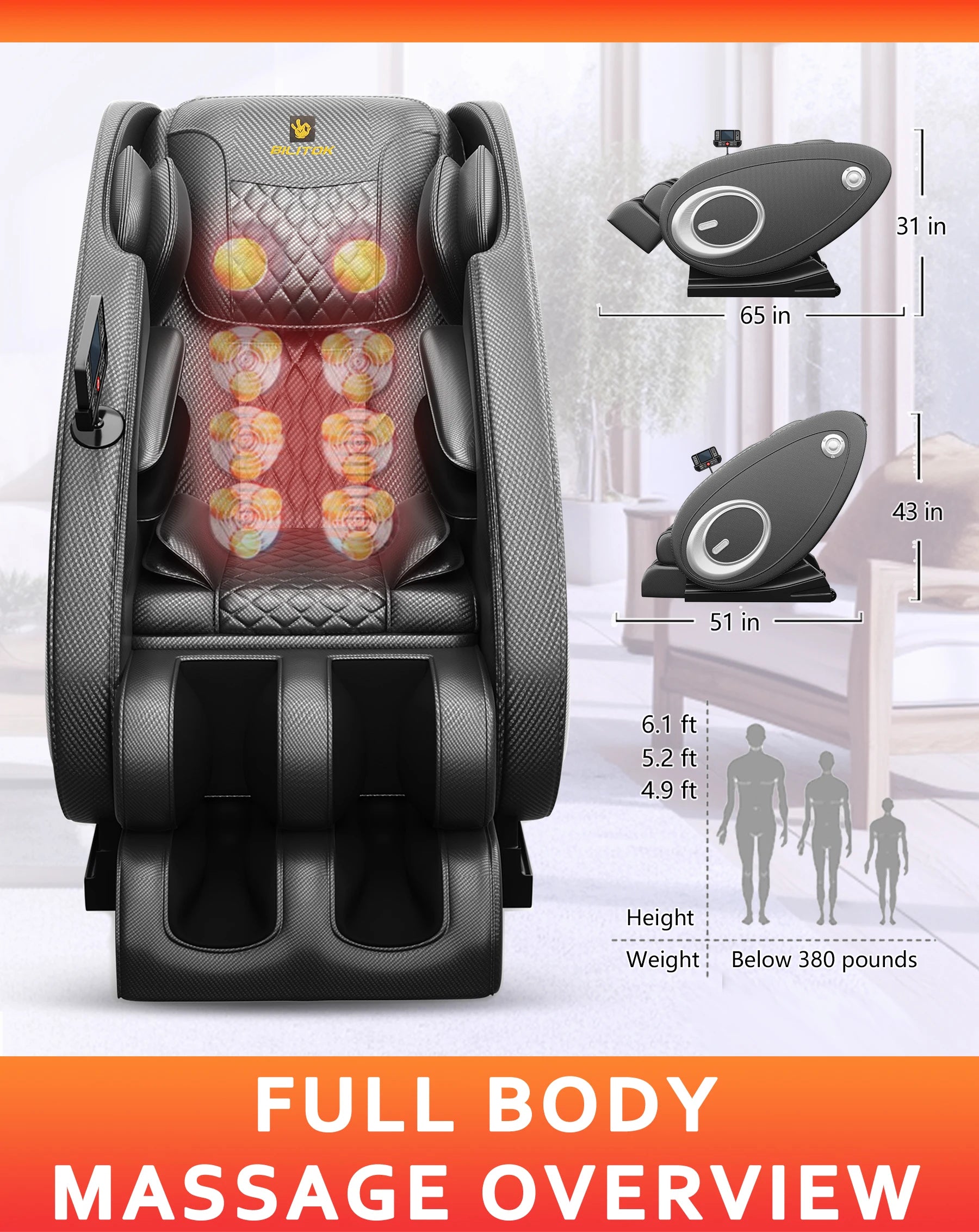 Full Body Massage Chair with Bluetooth