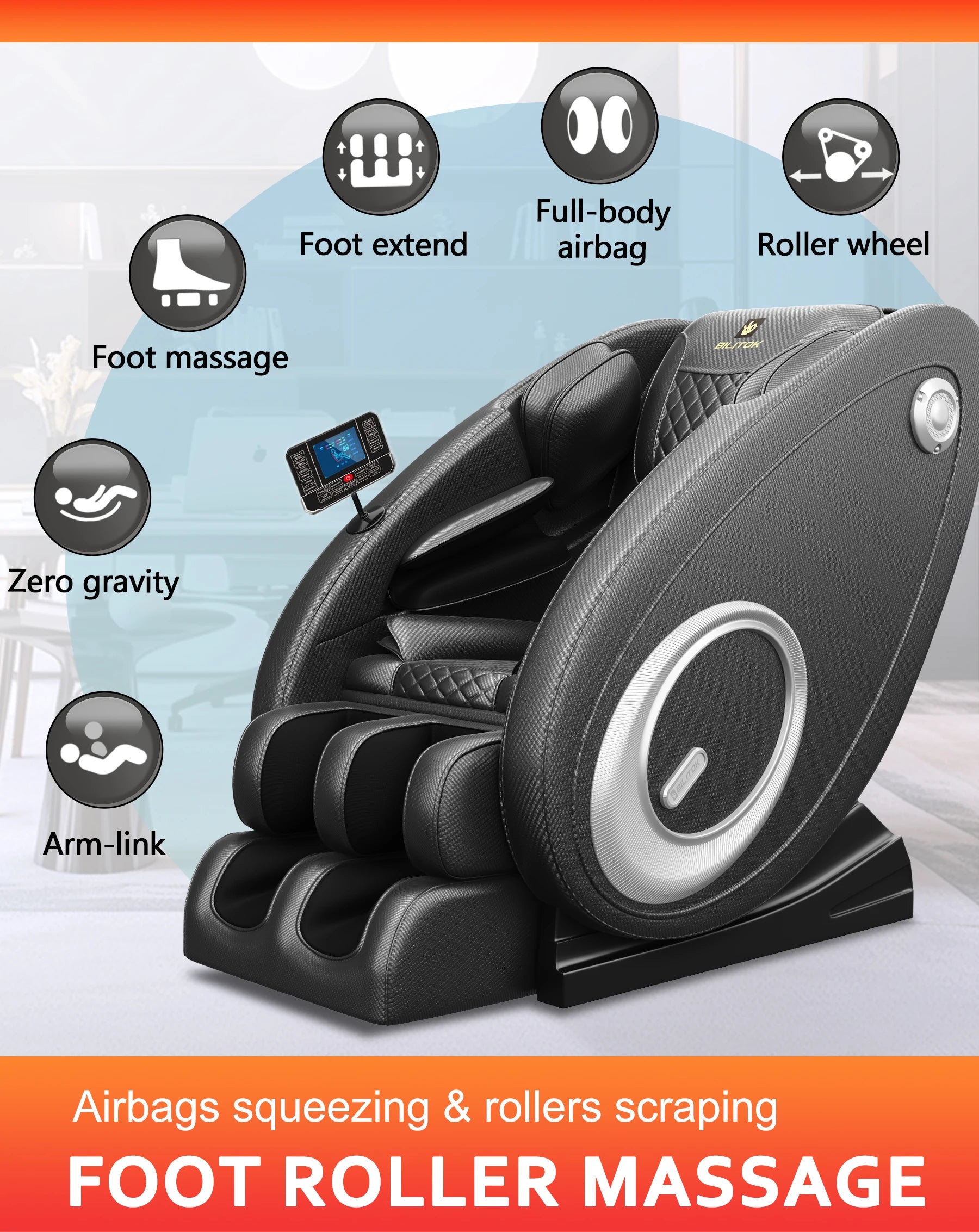 Full Body Massage Chair with Bluetooth